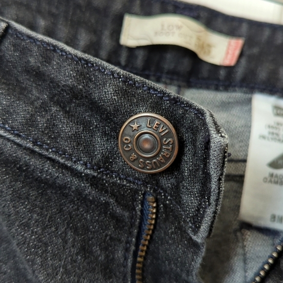 Levi's Y2K 545 Classic Low Rise Slim Fit Ankle Boot Cut Jeans Faded Black 8 - Picture 9 of 15